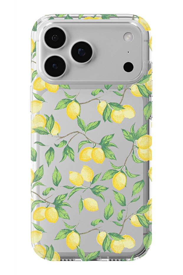 حافظة شفافة مطبوعة بتصميم ليمون متوافقة مع هاتف iPhone 17 Pro - 1