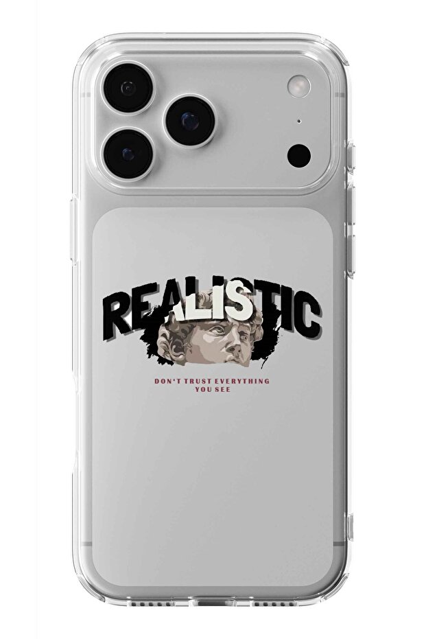 غطاء شفاف مطبوع بتصميم واقعي متوافق مع آيفون 17 برو ماكس - 1