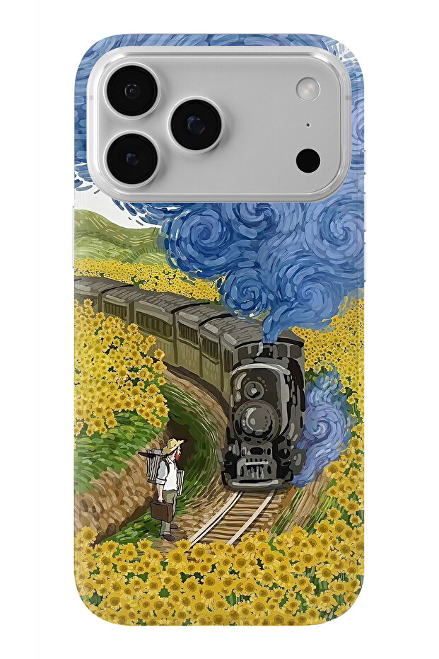 iPhone 17 Pro Max Compatible Van Gogh Drawing Design Printed Transparent Case - 1