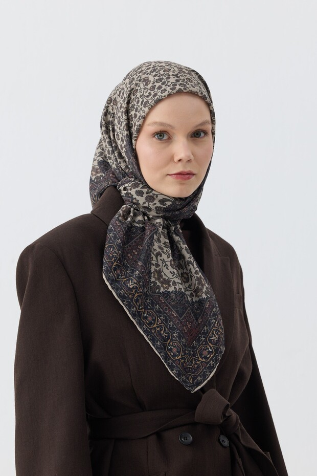 Winter Bloom Soft Eşarp 1244 Bej - 1