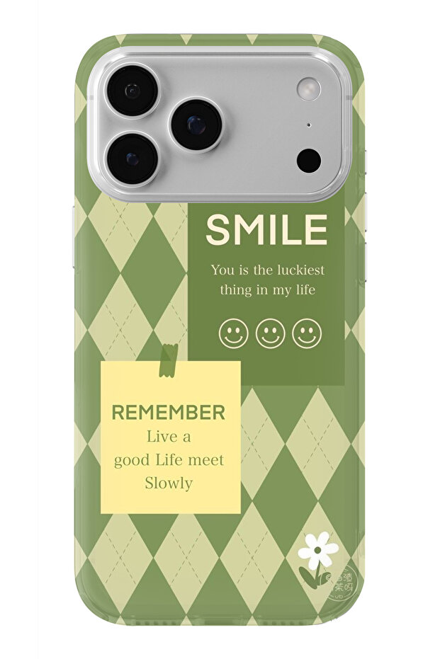 حافظة شفافة مطبوعة بتصميم سمايل متوافقة مع هاتف آيفون 17 برو ماكس - 1