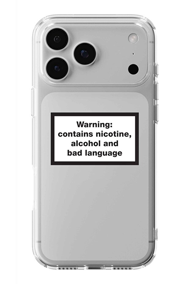 حافظة شفافة مطبوعة بتصميم Bad Language متوافقة مع iPhone 17 Pro - 1