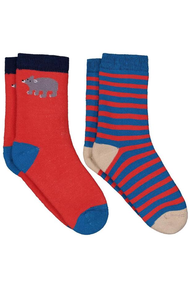Civil Boy's Bear Towel 2-Piece Men's Socks | Towel | School Nursery and Daily Use