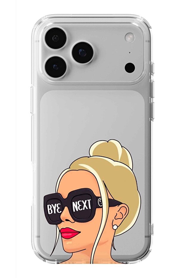 حافظة شفافة مطبوعة بتصميم Bye Next متوافقة مع هاتف iPhone 17 Pro Max - 1