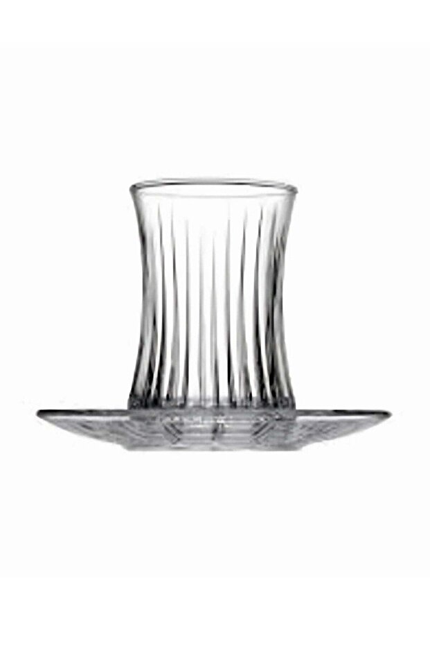Pasabahce ELYSIA Tea Glass & Saucer Set – 170cc, 12-Piece Gift Box