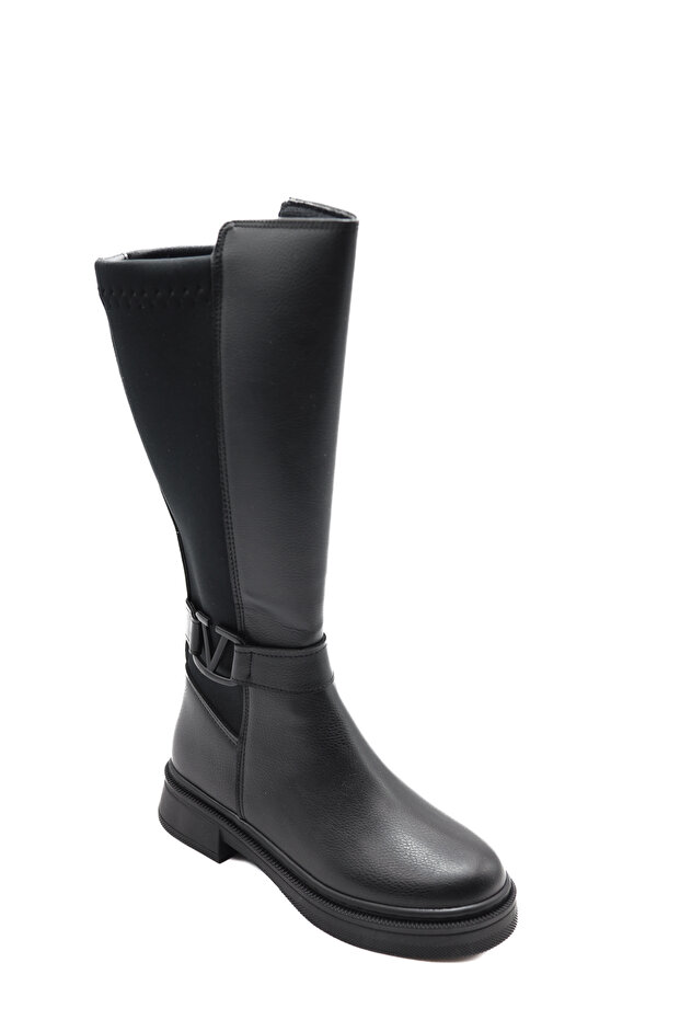 Black Thermo Sole Long Women's Boots