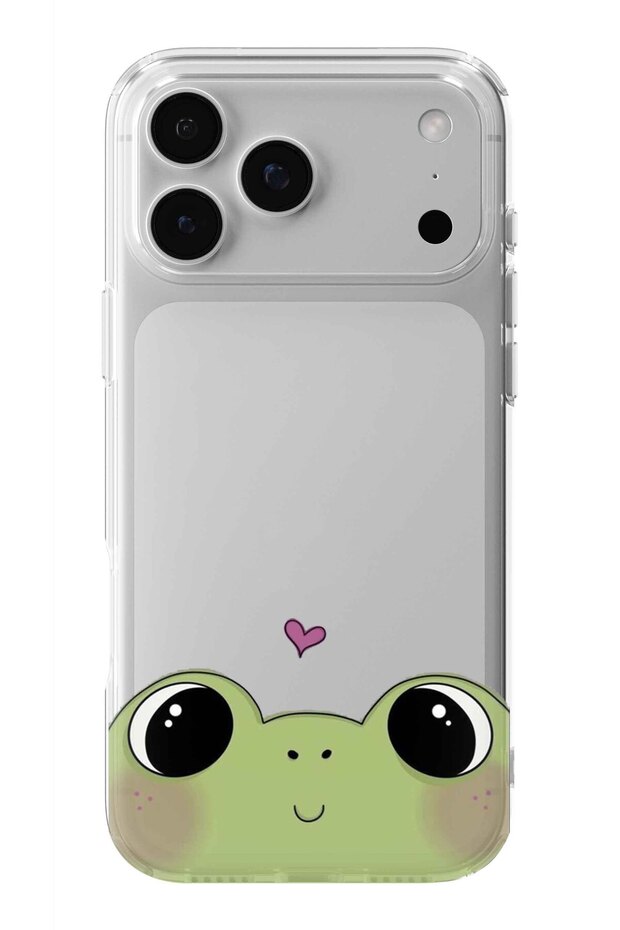 حافظة شفافة مطبوعة بتصميم الضفدع متوافقة مع هاتف iPhone 17 Pro - 1