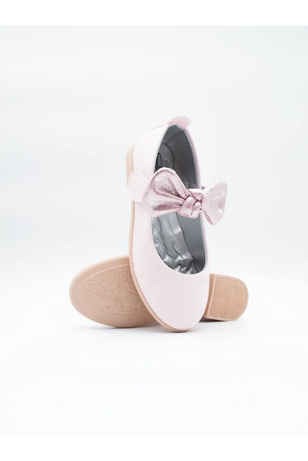 Girl's Fabric Bow Ballerina Shoes