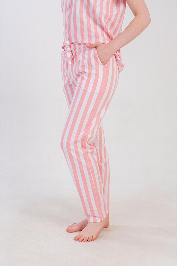 Women's Pink Striped Bottoms