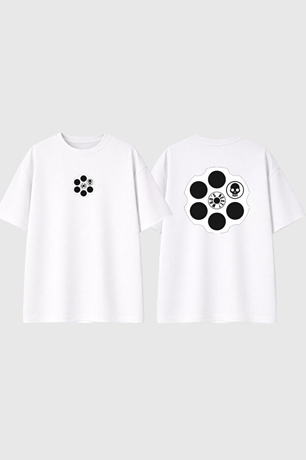 Who Next Design Printed White Oversize T-Shirt