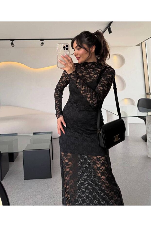 KADIN DANTEL ELBİSE - 4