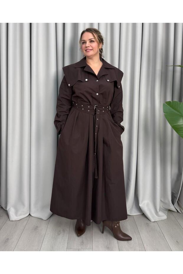 طقم تصميم سيري باللون البني - 1