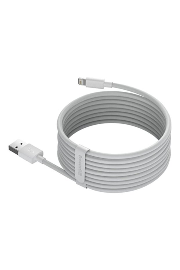 USB-A to Lightning Charging and Data Cable - White - 1