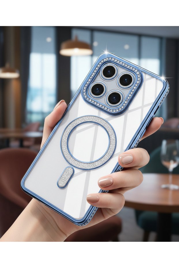 Shiny Rhinestone Camera Protected Magsafe Case Compatible with Mi 15t Pro