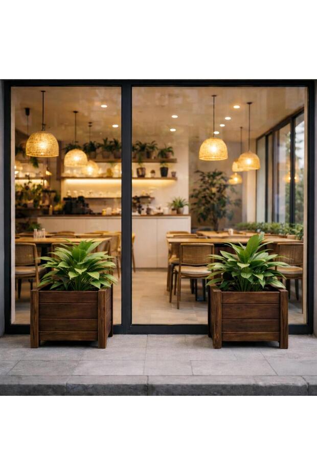 AHŞAP KAPI ÖNÜ SAKSI 45 CM - 1