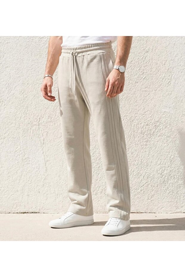 Men's Casual Sweatpants Straight Leg Relaxed Fit Cotton