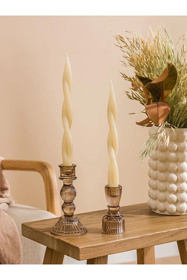 Dekoratif Şamdan Mum 2 li (S6) - 2