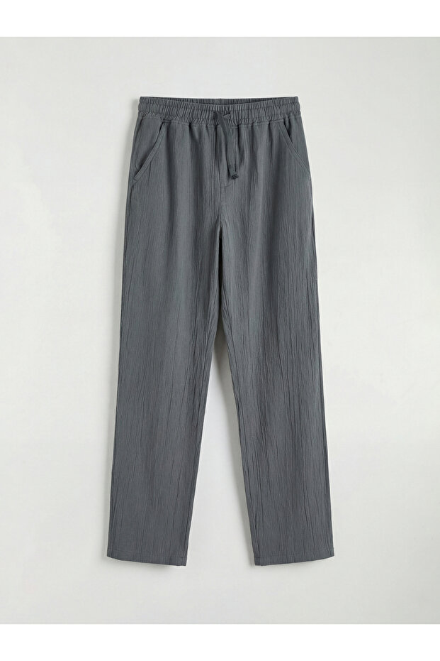 Boy's Elastic Waist Poplin Trousers