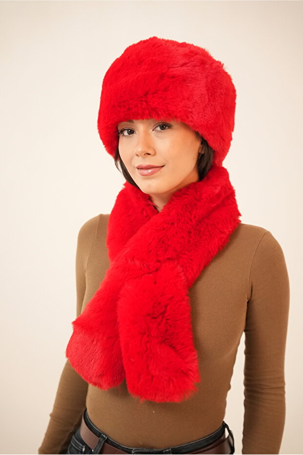 Plush Hat and Scarf Set