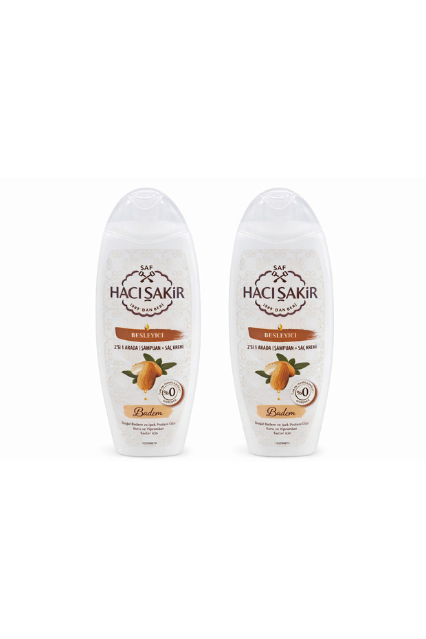 Hacı Şakir Almond Nourishing 2-in-1 Shampoo + Conditioner 2×500 ml