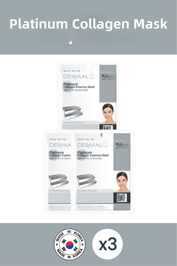 Firming, Brightening, Softening Platinum Collagen Mask 23 Gr 3 Pieces