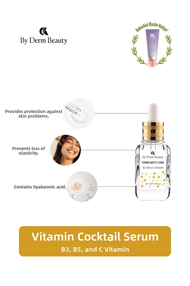 VITAMIN COCKTAIL SERUM VITAMIN B3, B5 AND C - 20ML