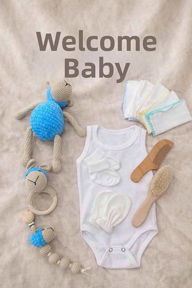 Newborn Amigurumi Gift Baby Set 9 Pieces