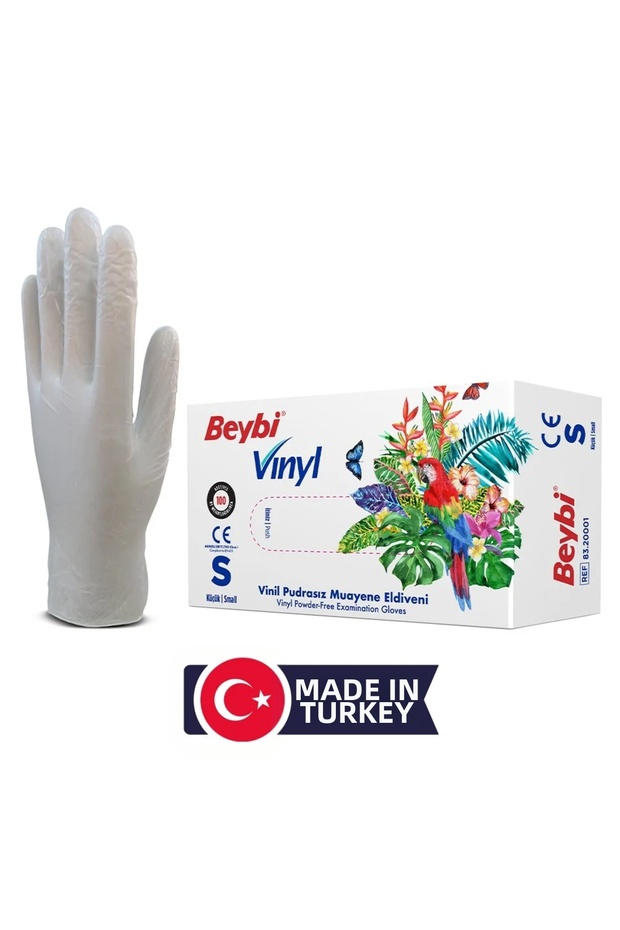 Vinyl Powder-Free Gloves 100 Pack Size S
