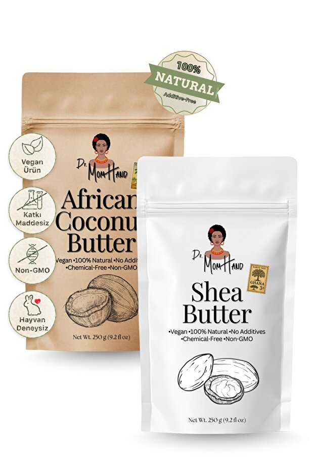 Set 100% Pure Shea Butter 250Gr + 100% Pure Coconut Oil 250Gr