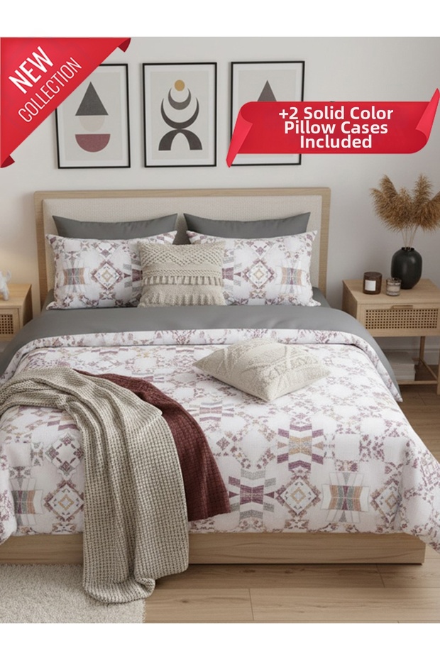 4-Pillow Double Duvet Cover Set Artemis Smoked