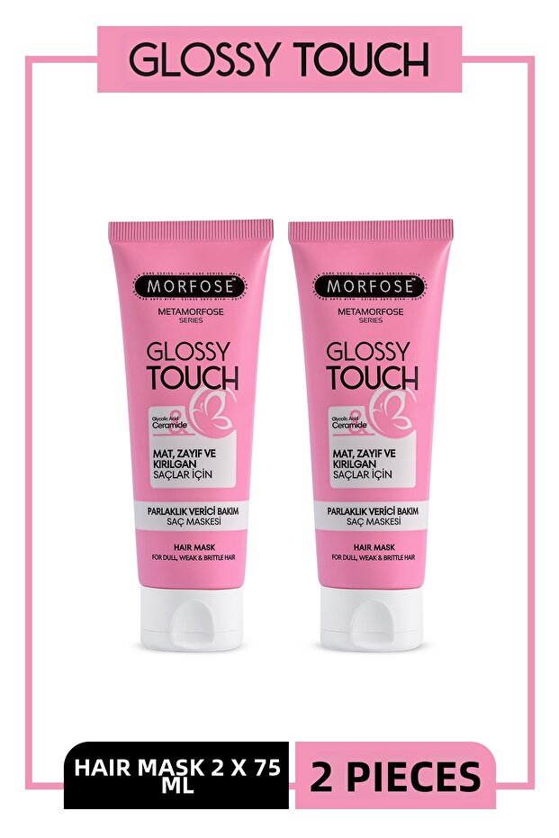 Metamorfose Glossy Touch Shine-Giving Care Hair Mask 75 ml 2 Pieces
