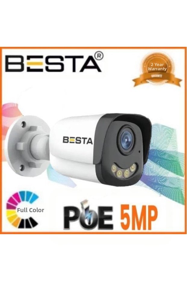 Ip Poe Bt-1241 5Mp Warm Led Security Camera