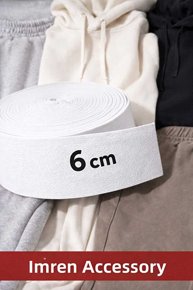 Leg Don And Waist Elastic 6 cm White 1 Pack 5 Meters