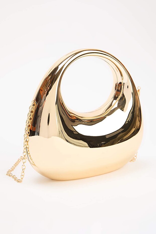 Altın Mini Boy Kadın Clutch Çanta TAKSS26PY00002/Altın - 4