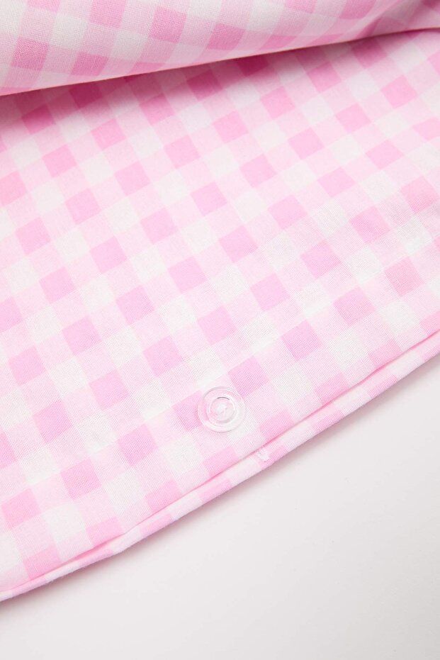 Çift Kişilik Pötikare Desenli Lastikli Çarşaflı Nevresim Takımı 200x220cm TPHSS25CKN00003 - 5