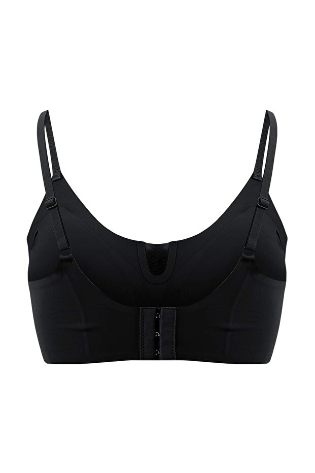 Siyah Hayalet/Dikişsiz Micro Kaplı Bralette Örme Sütyen THMSS26SU00007 - 3