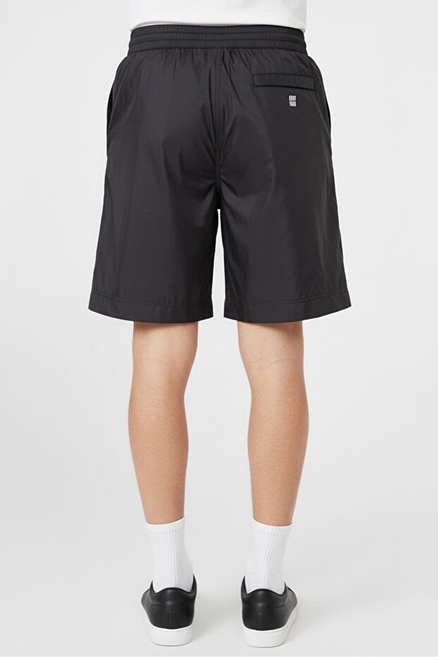 شورت رجالي أساسي بشعار العلامة التجارية، أسود - 2
