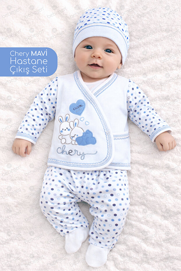 Chery Light Blue 7-Piece Baby Boy Hospital Discharge Set