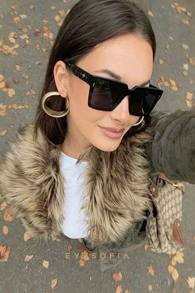 Fiore Black New Season Vintage Popular Luxury Women's Sunglasses
