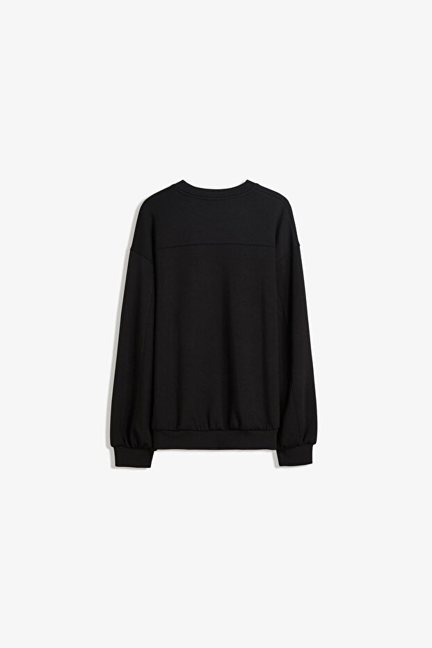 Modal kumaşlı oversize sweatshirt - 4