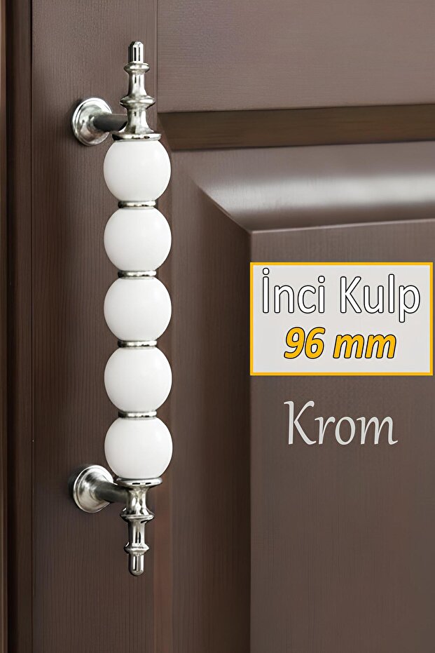 Pearl Handle 96 mm Chrome Kitchen Handle Drawer Cabinet Door Handle Metal Furniture Cabinet Handles