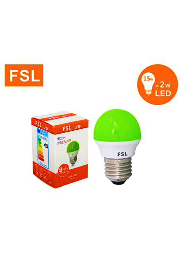 Bec LED E27 G45ZD 2W Verde - 2