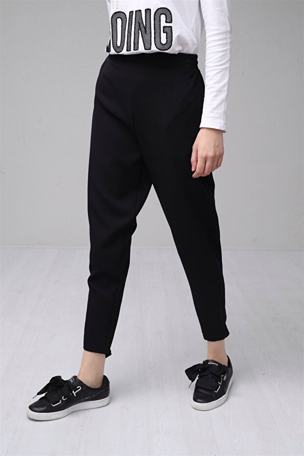 HAVUÇ KESİM KREP PANTOLON - 2