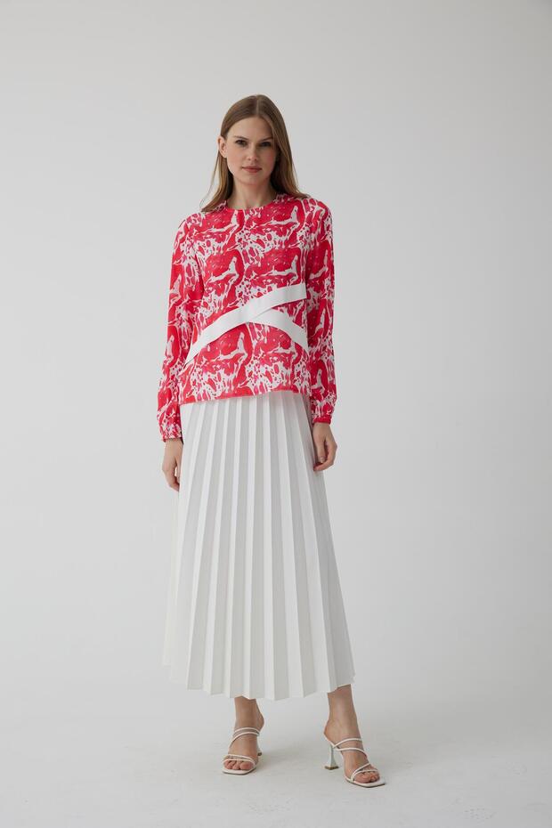 KREP PLİSELİ ETEK - 1