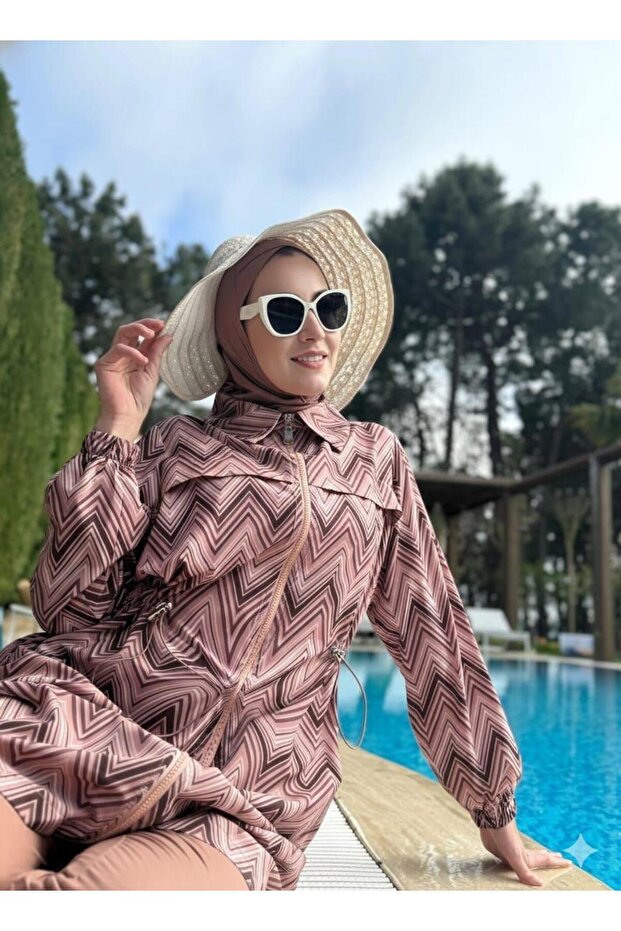 ZİKZAK DESENLİ TESETTÜR MAYO - 3