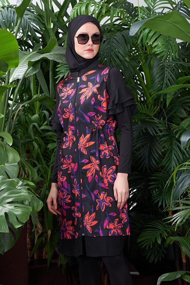 ÇİÇEK BASKILI TESETTÜR MAYO - 1