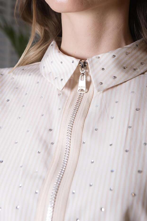 ÇİZGİLİ TAŞLI ETEKLİ TAKIM - 5