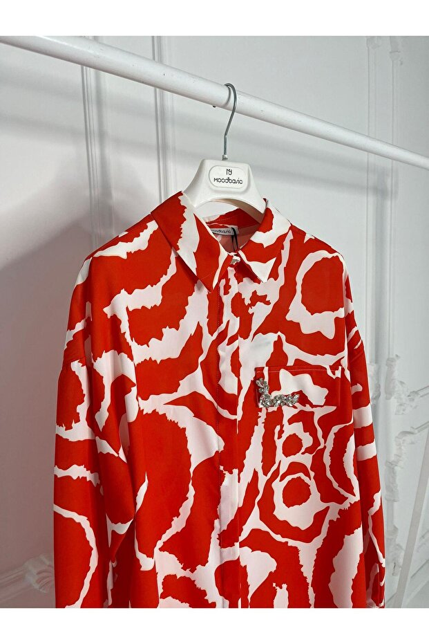 DESENLİ KREP GÖMLEK - 1