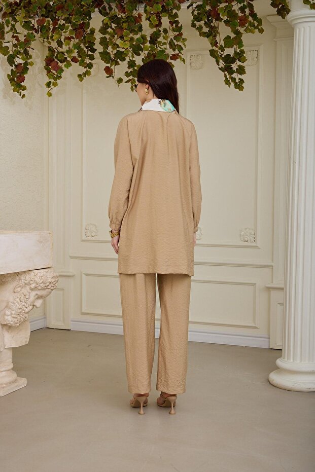 Gold Silvery Jacquard Cupra Set - 8