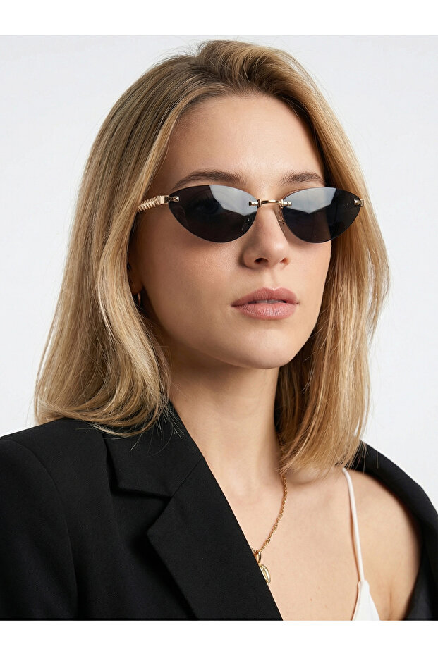 Tonne Black Gold Cat Eye Sunglasses